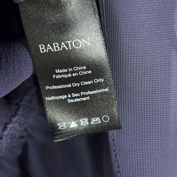 Aritzia Babaton XSmall XS Purple Silk Cinch Waist V Neck 3/4 Sleeve Blouse Top - Picture 8 of 9